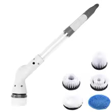 Electric Spin Scrubber Cleaning Brush Cordless Power Cleaning Brush Waterproof Shower Scrubber with 5 Replaceable Brush Heads