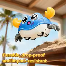 Crawling Crab Toy Fun Double Return Force Toys Infant Learning Crawl Walking Cartoon Cute Simulation Crab Crawling for Kids Baby