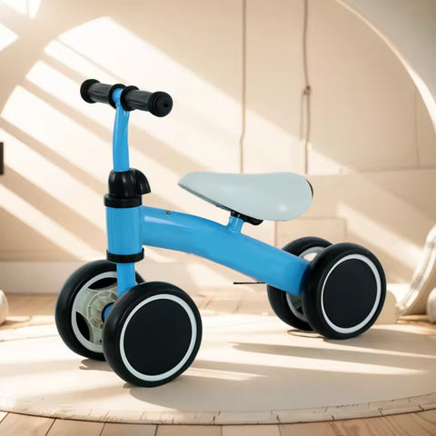 Baby Balance Bike Toddler Balance Bike Ergonomic Seat Baby Walker 4 Wheels No Pedals Riding for 1-3 Years Old Kids