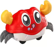 Crawling Crab Toy Fun Double Return Force Toys Infant Learning Crawl Walking Cartoon Cute Simulation Crab Crawling for Kids Baby