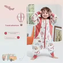 Thin Bamboo Fiber Baby Sleep Bag Leg Split Design Cotton Bamboo Cloth Antibacterial Pajamas Summer Season Onesie for Infants