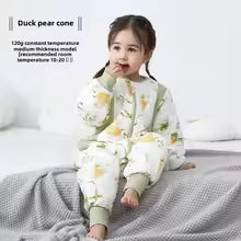 Thin Bamboo Fiber Baby Sleep Bag Leg Split Design Cotton Bamboo Cloth Antibacterial Pajamas Summer Season Onesie for Infants