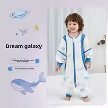 Thin Bamboo Fiber Baby Sleep Bag Leg Split Design Cotton Bamboo Cloth Antibacterial Pajamas Summer Season Onesie for Infants