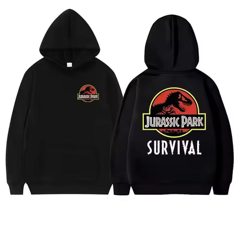 Jurassic Park dinosaur boy black Girls Hoodie tops Suitable age 3-12 Children's Sweatshirt coat Autumn Zipper style Clothing