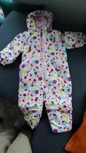 Baby Romper For Autumn Winter Baby Girl Pink Polka Dot Snowsuit Baby Boy Blue Romper Windproof And Waterproof 0-3 Year Clothes