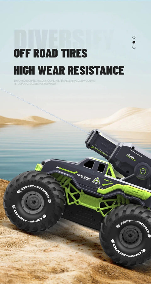 2.4G RC Car Gesture Sensing Drift Car Water Gun Amphibious Vehicle Climbing Off-Road Stunt Car Waterproof Toy Kid Birthday Gift